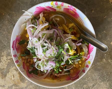 <b>traditional mohinga soup</b>